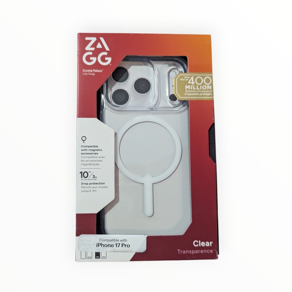 V6-U ZAGG Crystal Palace Snap Case‎ For Apple iPhone 17 PRO 6.3" Clear ⬇️
